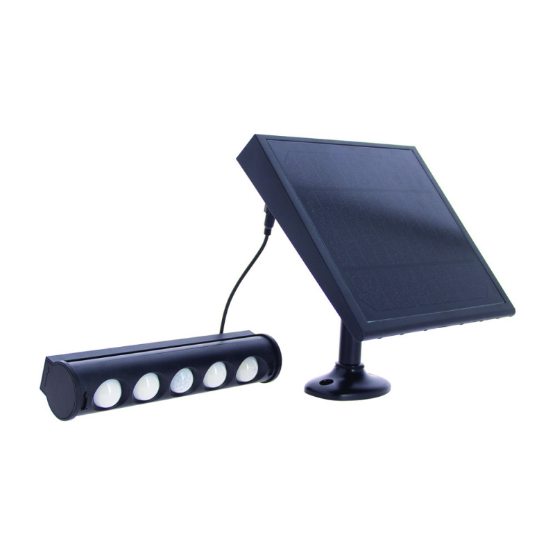 Réglette LED Solaire XANLITE Noire 1000lm Détecteur Mouvement | XANLITE