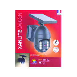 Projecteur LED Solaire Caméra Factice Noir 250lm | XANLITE