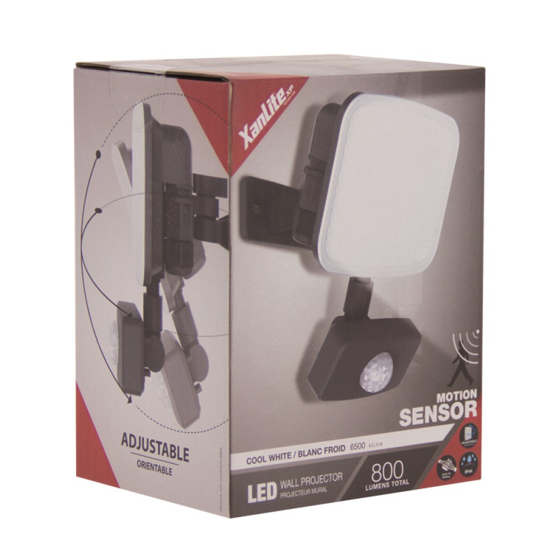 Projecteur LED Extérieur XANLITE avec Détecteur Noir Froid | XANLITE