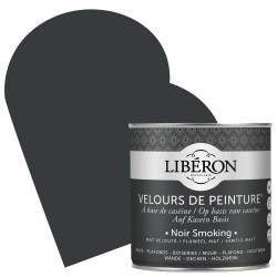 Peinture murale velours noir Smoking mat 0,5 L – finition soie | LIBERON Peinture murale velours noir Smoking mat 0,5 L – finition soie | LIBERON