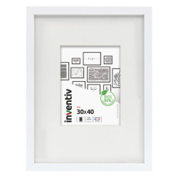 Cadre Iris blanc 30 x 40 cm INVENTIV