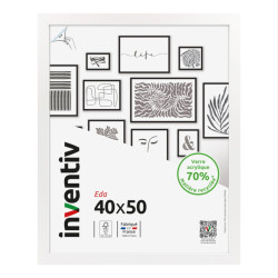 Cadre Eda blanc 40 x 50 cm INVENTIV