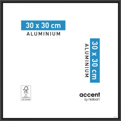 Cadre Accent en aluminium noir 30 x 30 cm - Cadre moderne | NIELSEN