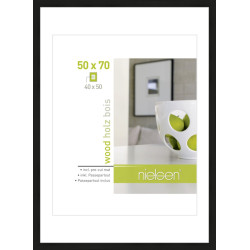 Cadre Apollon Bois Noir 40x50 cm - Cadre photo Élégant | NIELSEN