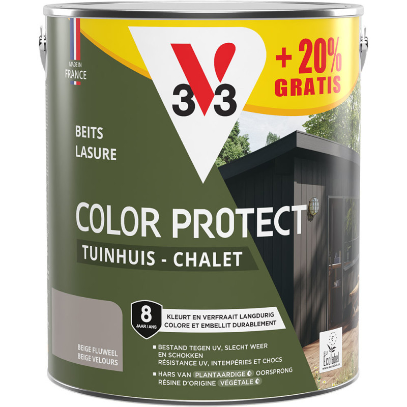 Lasure Chalet V33 Color Protect Beige 2,5 L + 0,5 L Gratuit | V33