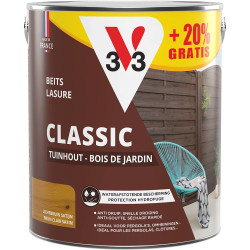 Lasure Bois Jardin Classic Brun Clair V33 3L Gratuit | V33