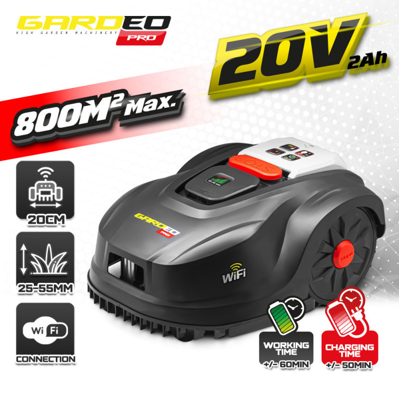 Tondeuse Robot GRO20V20WIFI-2A | GARDEO PRO