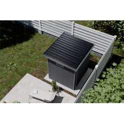 Abri de jardin en bois composite Onyx 22 anthracite 2