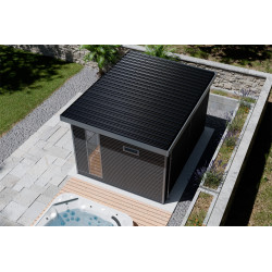 Abri de jardin en bois composite Onyx 43 anthracite 4