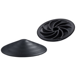 Cale porte en caoutchouc noir Ø 120 mm LINEA BERTOMANI