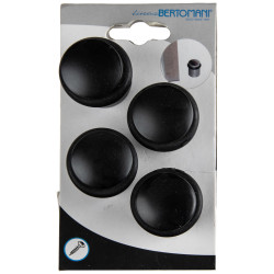 Arrêt de porte en zamac noir 40 mm 4 pièces LINEA BERTOMANI