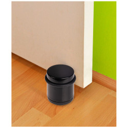 Arrêt de porte à poser en béton noir Ø 62 mm LINEA BERTOMANI