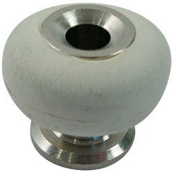 Arrêt de porte à visser en laiton blanc 25 mm LINEA BERTOMANI