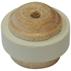 Arrêt de porte à visser en bois verni 26 mm LINEA BERTOMANI Arrêt de porte à visser en bois verni 26 mm LINEA BERTOMANI