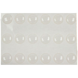 Butée adhésive transparente Ø 8 mm 50 pièces TEKNIBOX