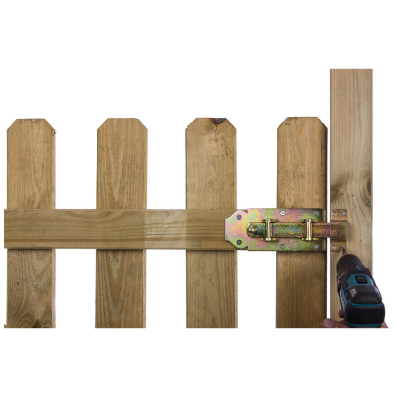 Verrou à coulisse en acier zingué 80 x 35 mm TEKNIBOX