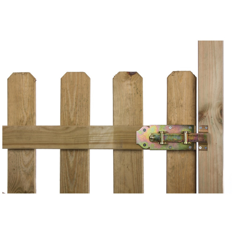 Verrou à coulisse en acier zingué 100 x 35 mm TEKNIBOX