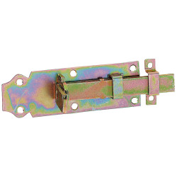 Verrou à coulisse avec porte-cadenas en acier zingué 140 x 55 mm TEKNIBOX
