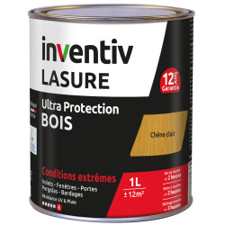 Lasure pour bois Ultra Protection chêne clair 1 L INVENTIV