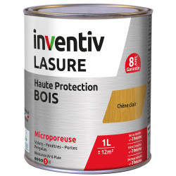 Lasure pour bois Haute Protection chêne clair 1 L INVENTIV
