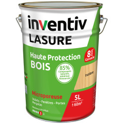 Lasure pour bois Haute Protection Bio incolore 5 L INVENTIV