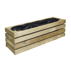 Jardinière en bois Horizon 59 x 19 x 19 cm