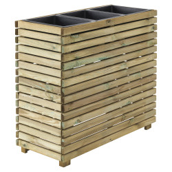 Bac à fleurs Horizon 3 pots 90 x 39 Bac à fleurs Horizon 3 pots 90 x 39
