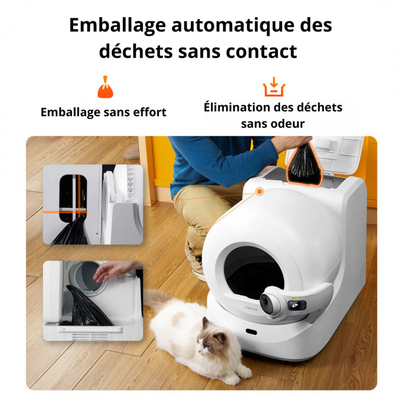 Bac à litière autonettoyant Purobot Ultra avec caméra PETKIT