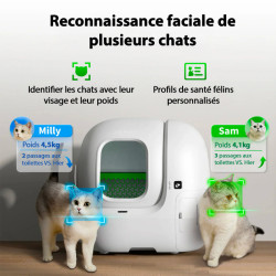 Bac à litière autonettoyant Purobot Max Pro avec caméra PETKIT