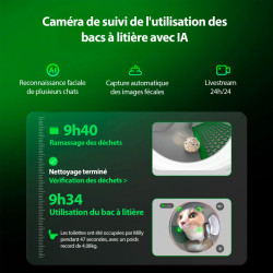 Bac à litière autonettoyant Purobot Max Pro avec caméra PETKIT