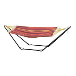 Hamac Rayuré Vulcano 200x100cm avec Support Acier - Détente