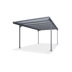 Carport Aluminium Alizé 16 Gris Anthracite 17,89m² | KOVER BY TRIGANO