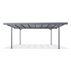 Carport Aluminium Alizé 16 Gris Anthracite 17,89m² | KOVER BY TRIGANO Carport Aluminium Alizé 16 Gris Anthracite 17,89m² | KOVER BY TRIGANO