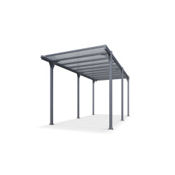 Carport en aluminium Hegoa 20 gris anthracite 22,79 m² | KOVER BY TRIGANO