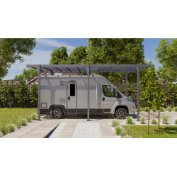Carport en aluminium Hegoa 20 gris anthracite 22,79 m² | KOVER BY TRIGANO Carport en aluminium Hegoa 20 gris anthracite 22,79 m² | KOVER BY TRIGANO
