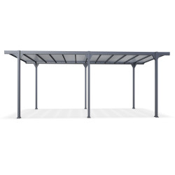 Carport Aluminium Hegoa 25 Gris Anthracite 27,23 m² | KOVER BY TRIGANO
