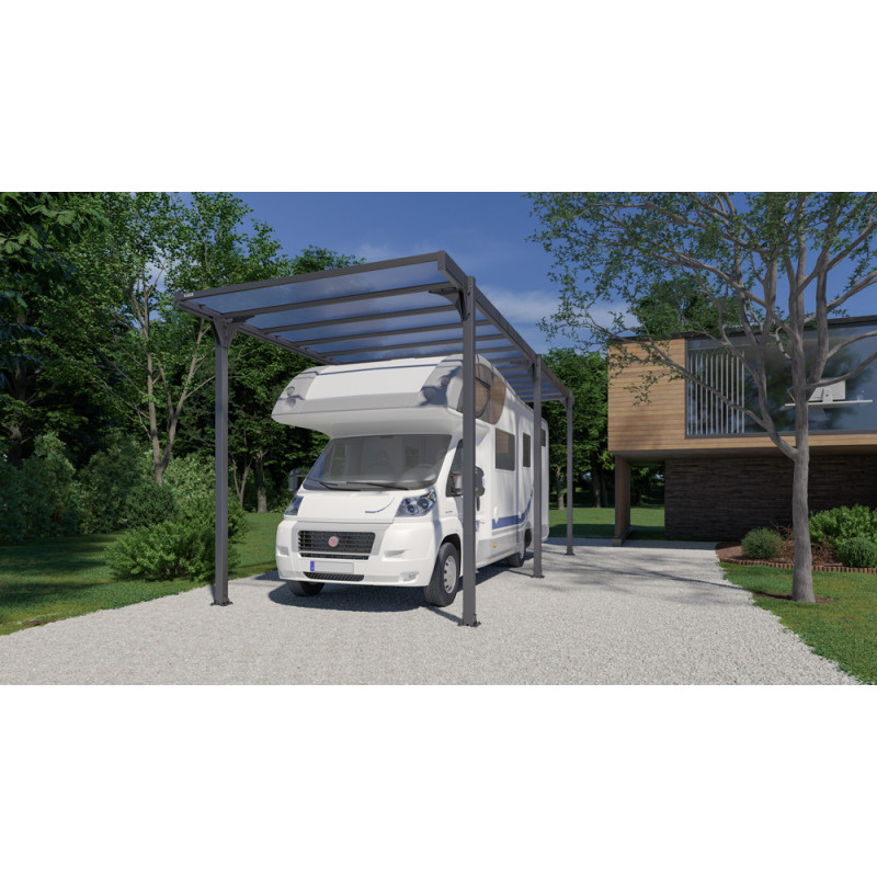 Carport Aluminium Hegoa 25 Gris Anthracite 27,23 m² | KOVER BY TRIGANO Carport Aluminium Hegoa 25 Gris Anthracite 27,23 m² | KOVER BY TRIGANO