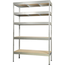 Etagère de rangement en métal galvanisé 179 x 120 x 50 cm INVENTIV