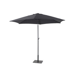 Parasol Droit Solia Gris Chiné Ø300cm avec Manivelle | INVENTIV