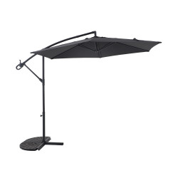 Parasol déporté Essentia gris chiné Ø 300 cm | INVENTIV
