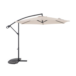 Parasol déporté Essentia beige chiné Ø 300 cm | INVENTIV