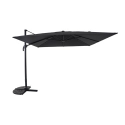 Parasol déporté Solix gris chiné 300x300cm | INVENTIV