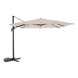 Parasol déporté Solix beige chiné 300x300cm | INVENTIV