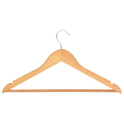 Cintres en bois verni 3 pièces - Porte-manteau & crochet

