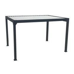 Pergola Bioclimatique Pianela Aluminium Noir Sable LED 4x3m | GREEN OUTSIDE