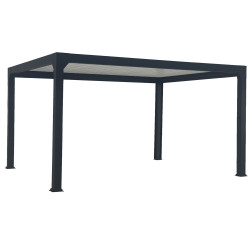 Pergola Bioclimatique Pianela Aluminium Noir Sable LED 5x3m | GREEN OUTSIDE