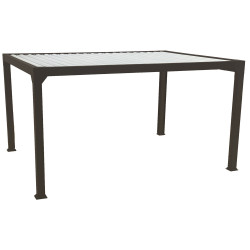 Pergola Bioclimatique Pianela Gris Sable 5x3m LED Intégré | GREEN OUTSIDE