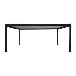Pergola bioclimatique Pianela bi-zone en aluminium noir sable 6 x 4 m | GREEN OUTSIDE