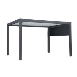 Store manuel Pianela noir sable 3 x 2,5 m pergola bioclimatique | GREEN OUTSIDE