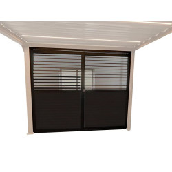 Panneau brise-vue coulissant Pianela Noir Sable 3m | GREEN OUTSIDE